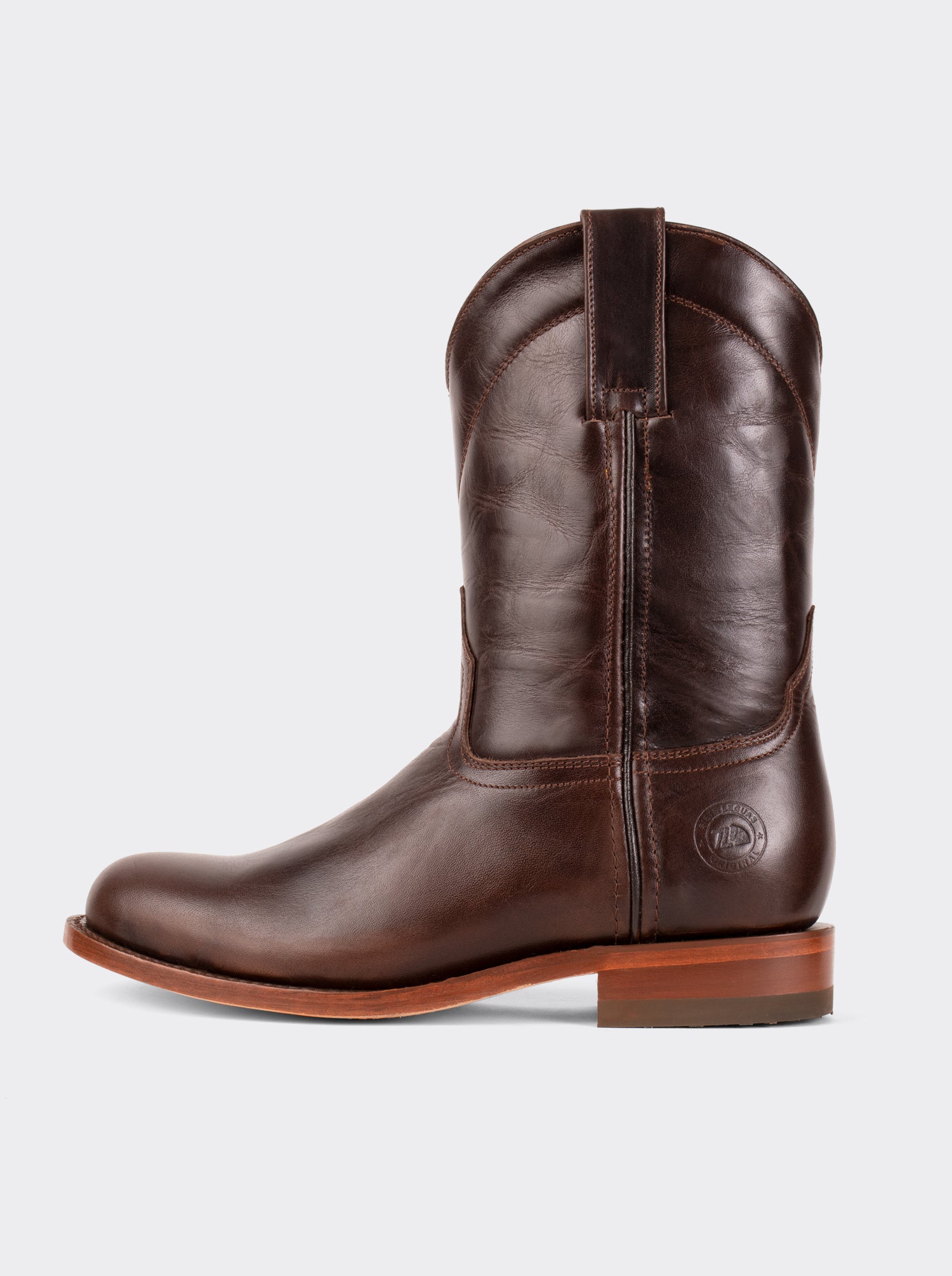 Men's Leather Roper Boot Leather Sole Honey Olmeca Style 1000