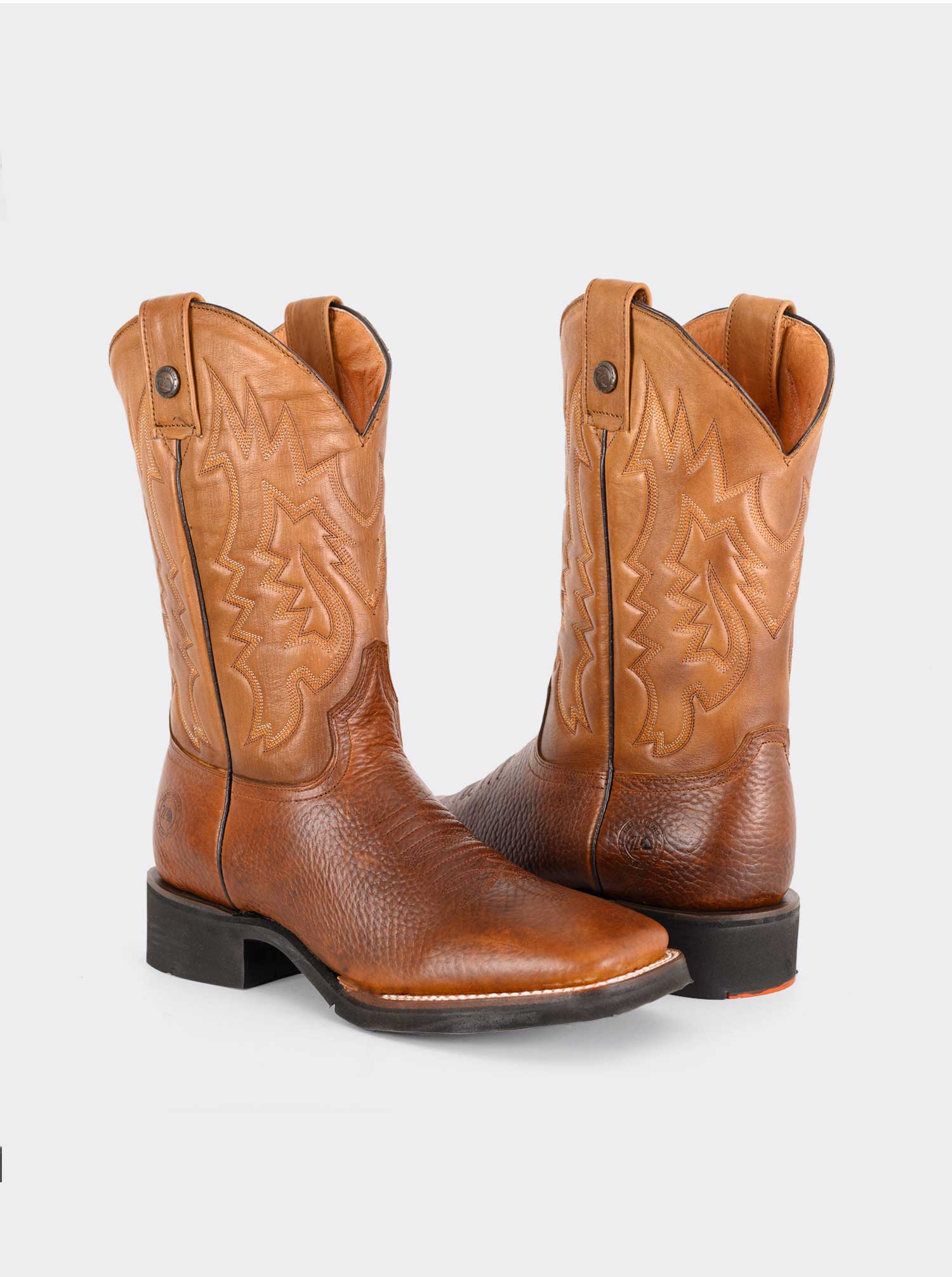 Light Rodeo Work Boot in Bull Fight Ocher Style 1545