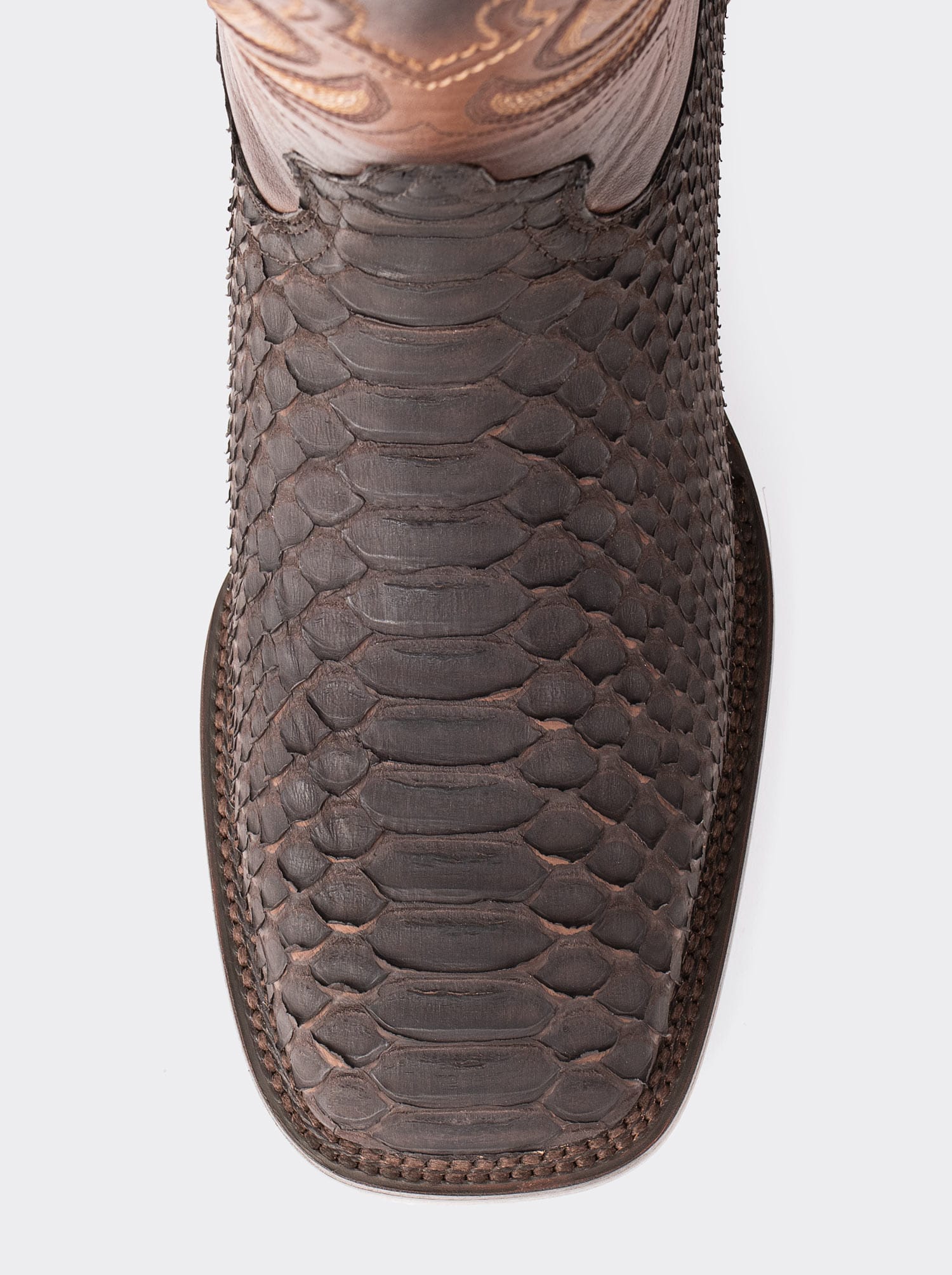 Rodeo Boot with Leather Sole in Genuine Pygmy Goat Leather, Brown Nubuck, Style 1558