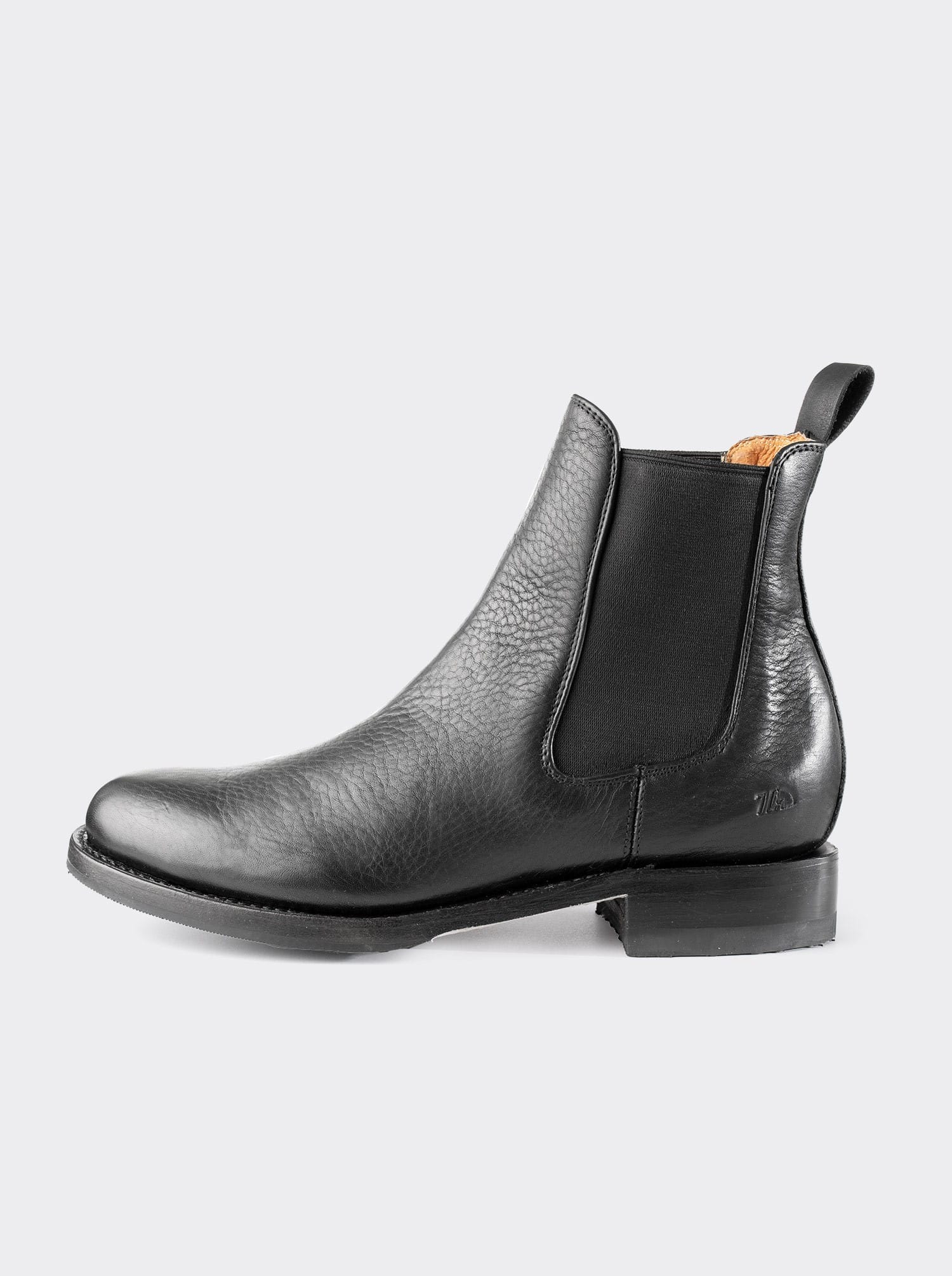 Men’s Leather Chelsea Boot with Slip-Resistant Sole Black Montana Style 6206