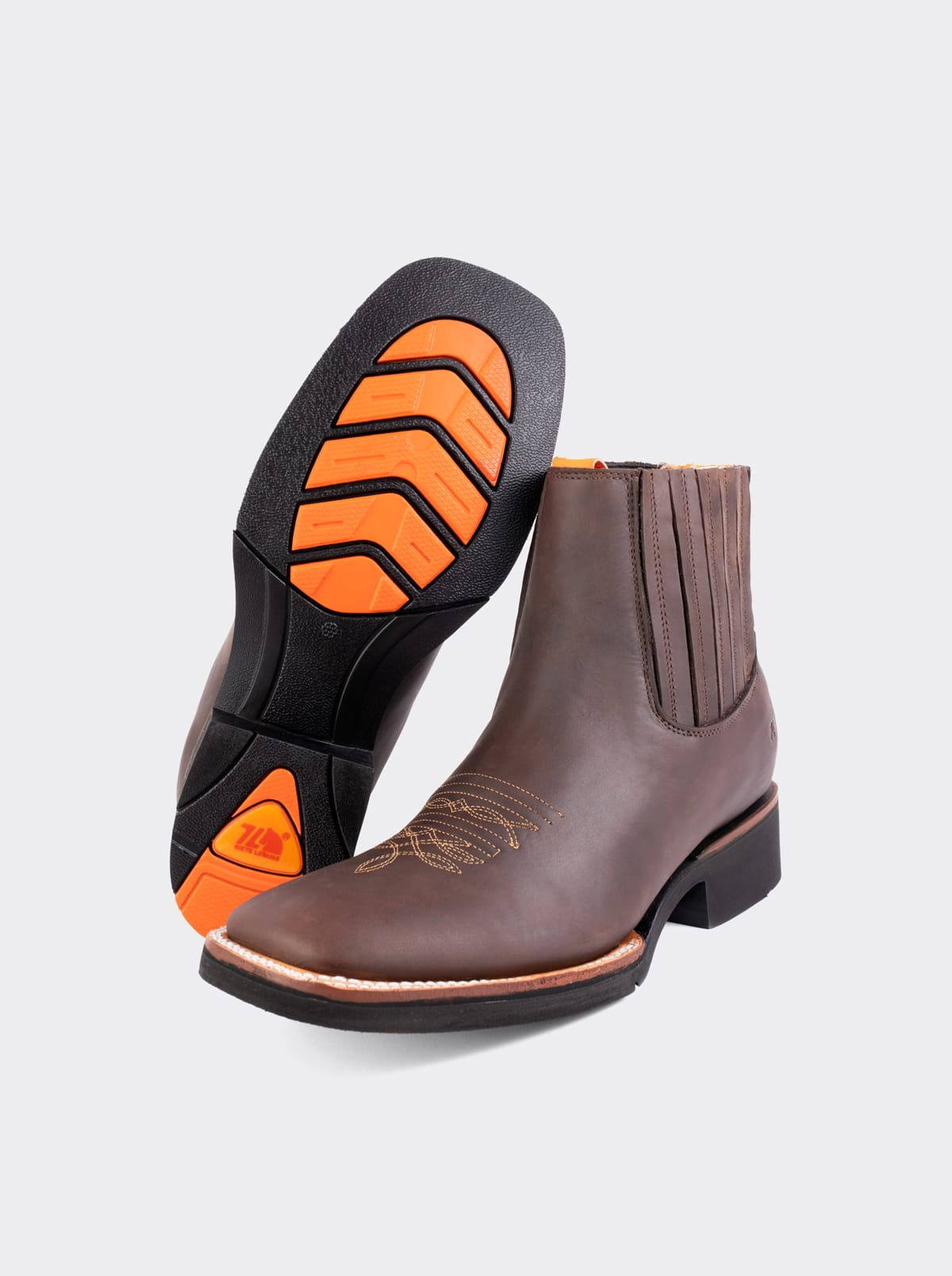 Botin Rodeo con Suela Ligera para Trabajo Crazy Café Estilo 3601