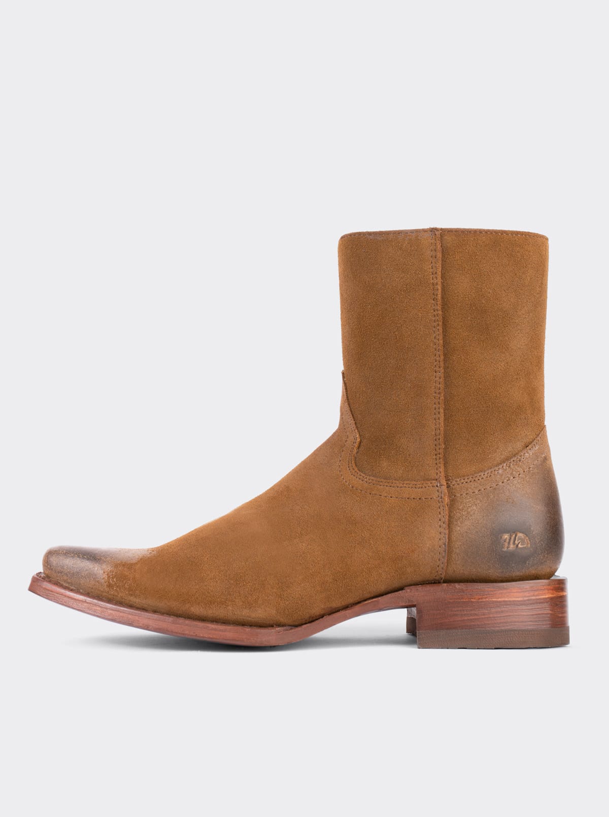 Botín Vaquero Puntal con Cierre Gamuza Ginger estilo 6207 – Siete