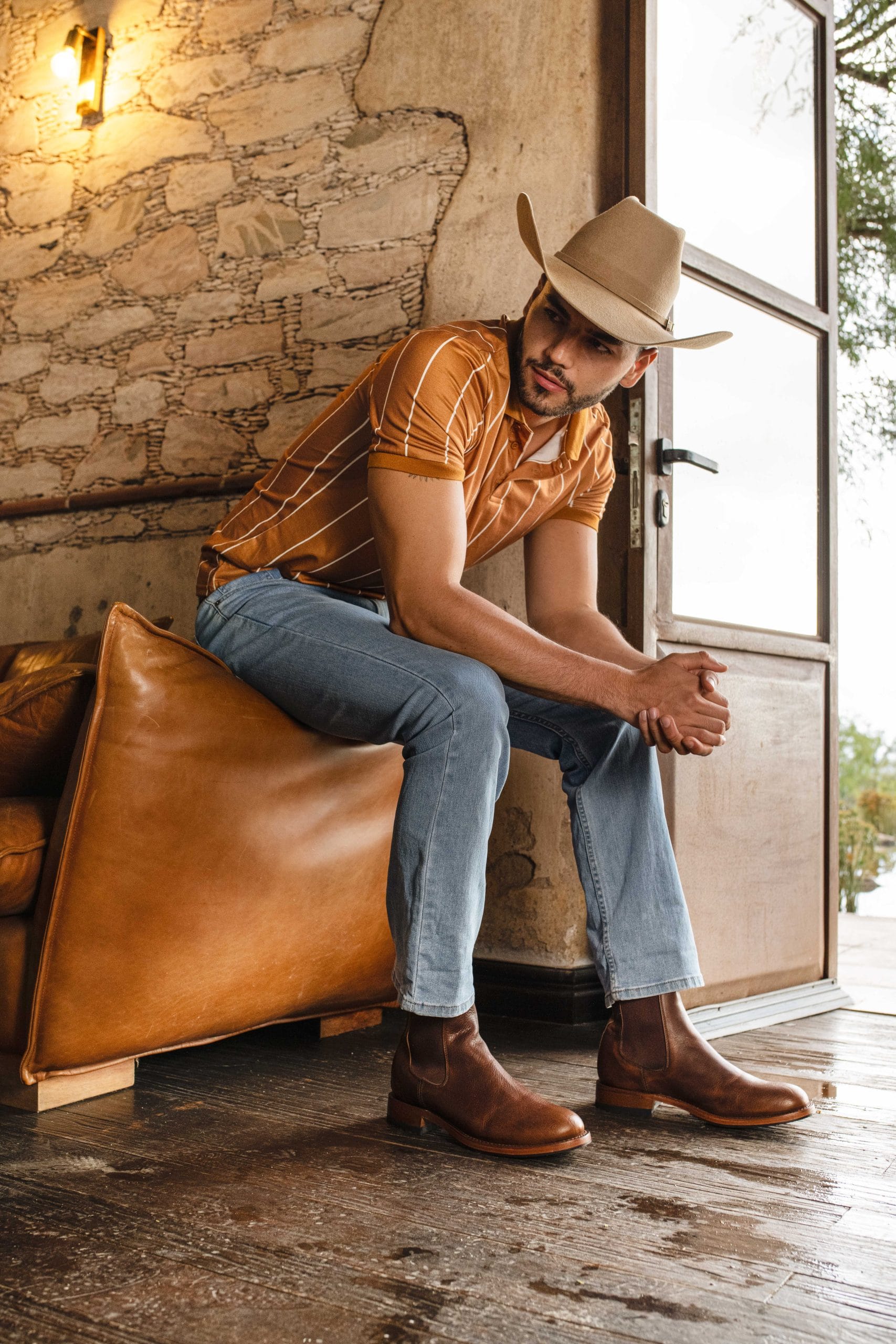 Botín Chelsea con Suela Antiderrapante Paddock Whiskey Estilo 6206