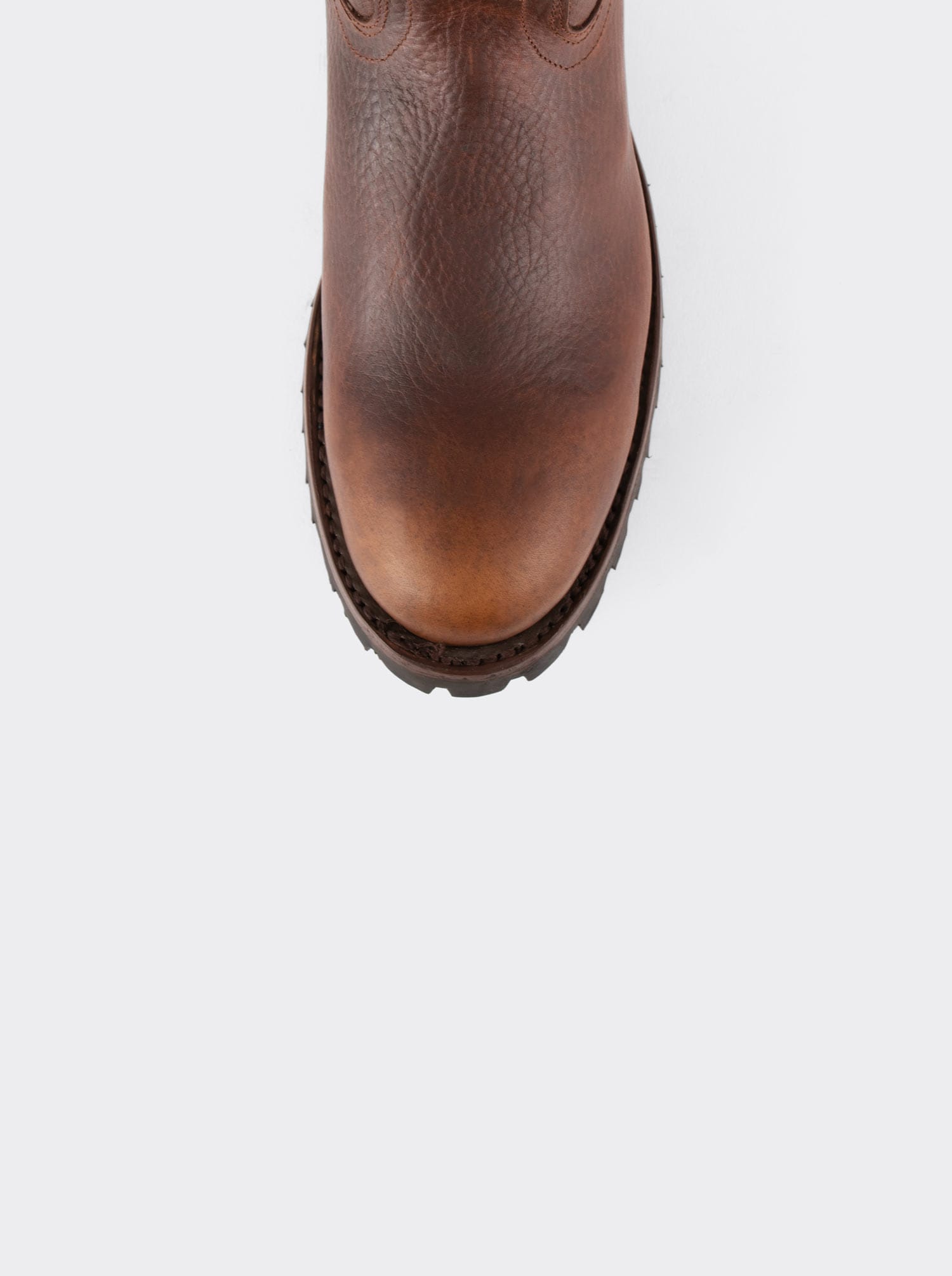 Men's Leather Roper Boot with Track Sole Ocher Bull Fight Style 1000