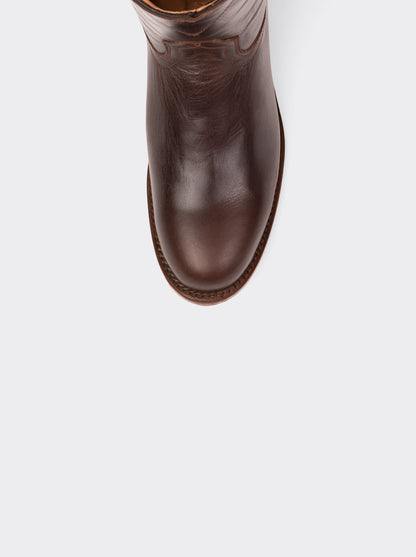 Men's Leather Roper Boot Leather Sole Honey Olmeca Style 1000