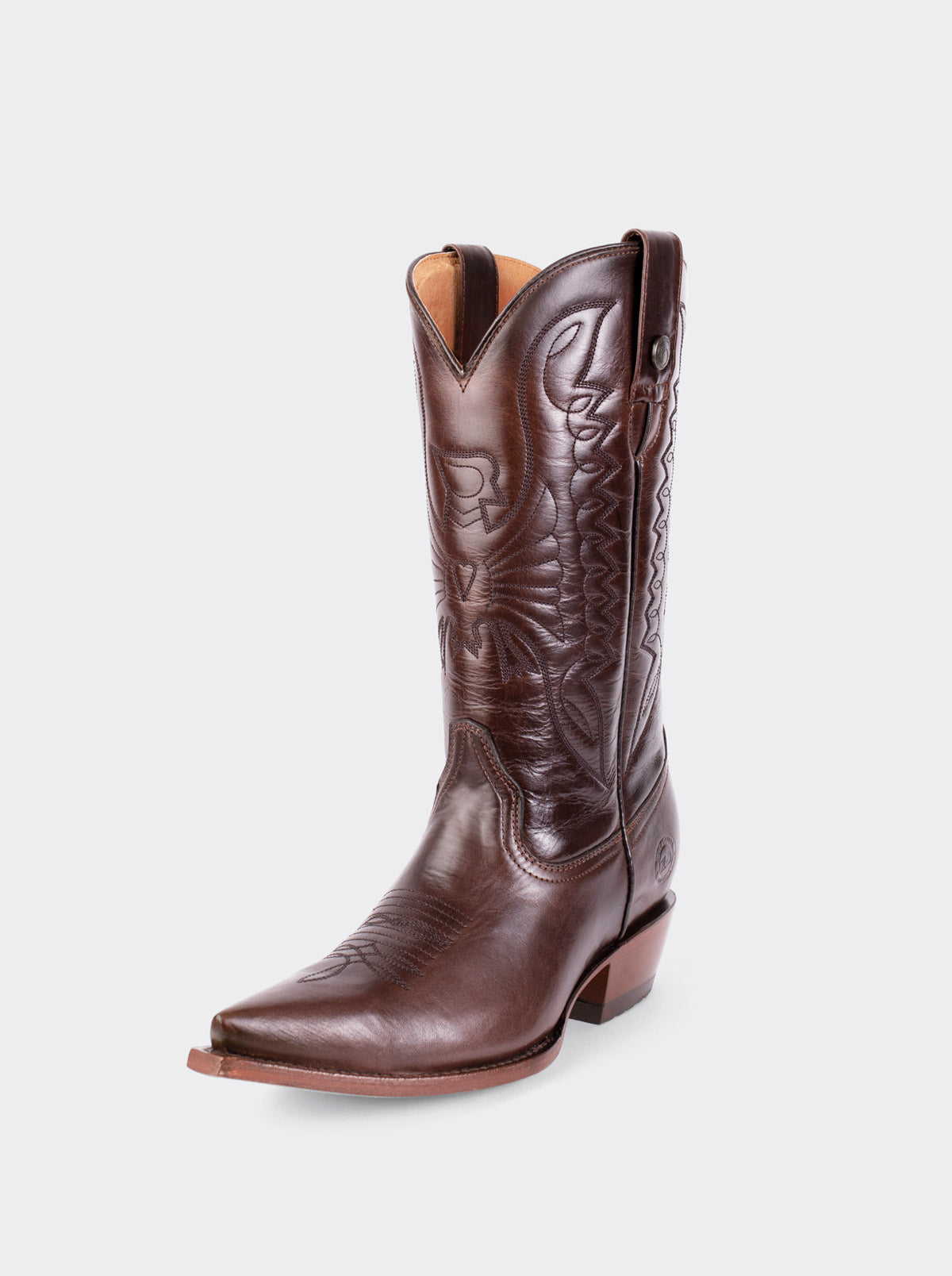 Bota Vaquera Tacón Cubano Olmeca Café Estilo 1041