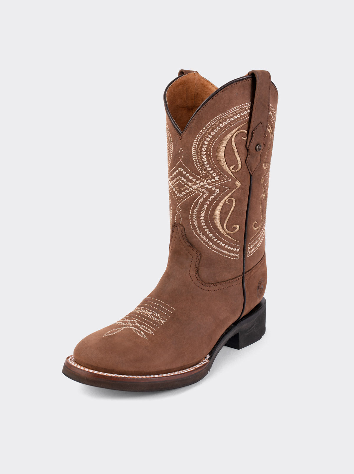 Bota Rodeo Oval con Suela Ligera para Trabajo Crazy Cafe 1546