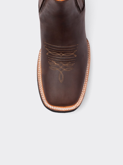 Botin Rodeo con Suela Ligera para Trabajo Crazy Café Estilo 3601